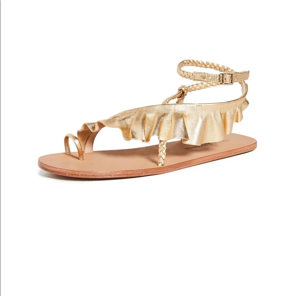 New Ulla Johnson Daria gold sandal